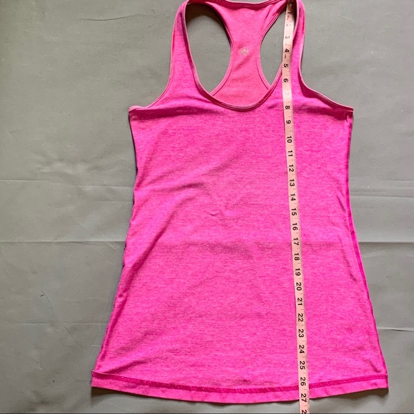 Lululemon Cool Racerback Tank Heather Pink Sz 10 - Picture 7 of 7
